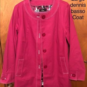 Woman’s pink coat